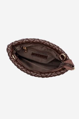 Daisy Recycled Vegan Crossbody Bag in Espresso
