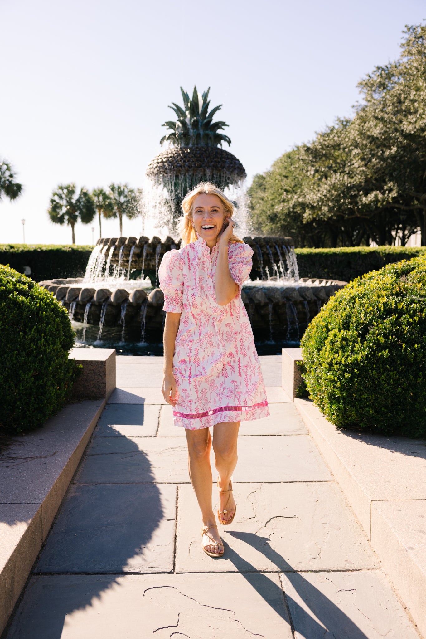 toile pink dress Pink Toile De Jouy Shirt Dress