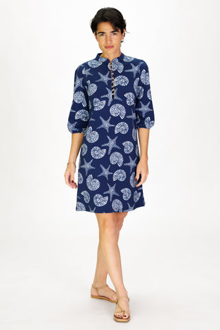 Ellington Dress in Marine Mosaic