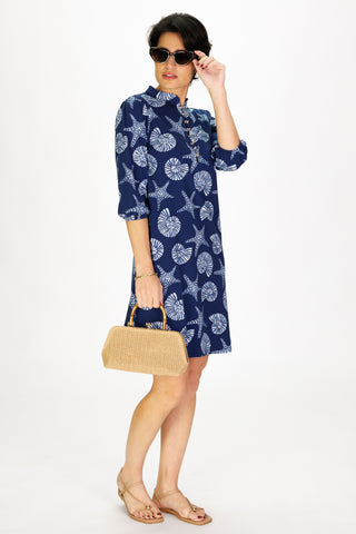Ellington Dress in Marine Mosaic