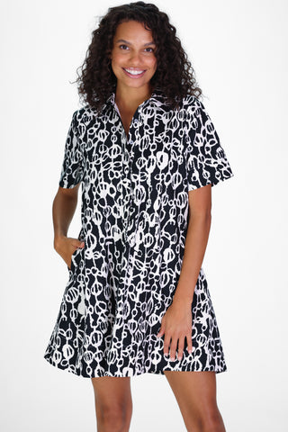 Enid Dress in Shadow Vines