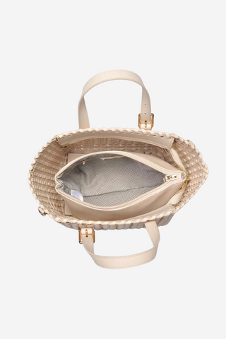Estelle Crossbody Mini Tote in Oatmilk