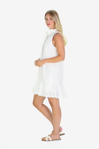 The Ethel Dress in White Eyelet