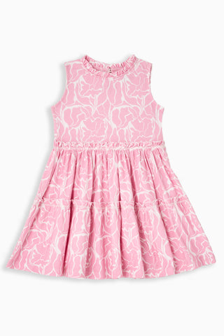 Girls Goldie Dress in Blush Meadows