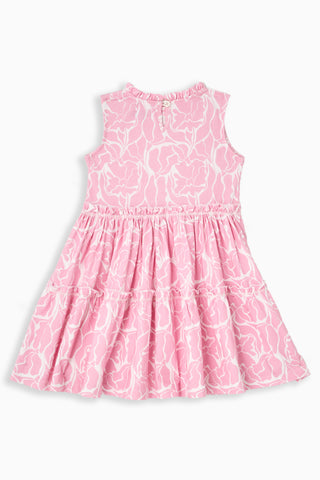Girls Goldie Dress in Blush Meadows