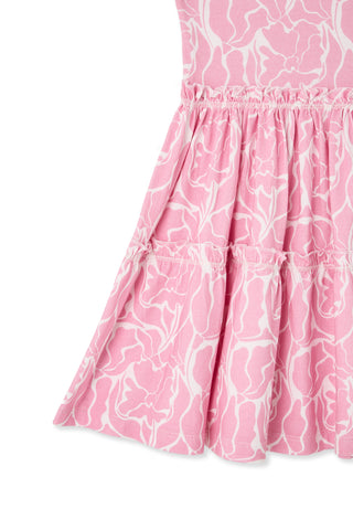 Girls Goldie Dress in Blush Meadows