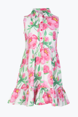 Girls Lakelyn Dress in Painted Peony