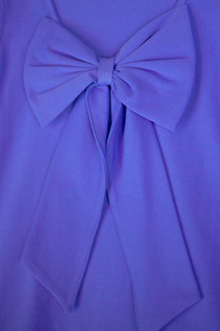 Girls Pique Nellie Bow Back Dress in Periwinkle