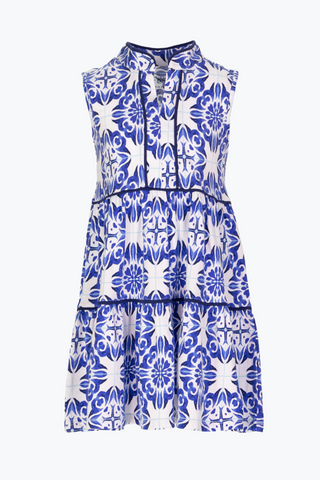 Girls Robin Dress in Amalfi Tiles