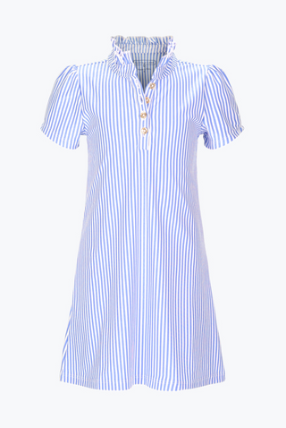 Girls Sammi Dress in Seersucker Stripe