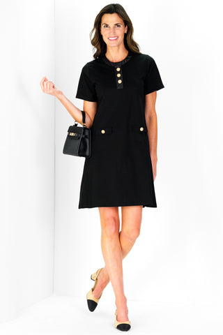Hill Dress in Black Ponte