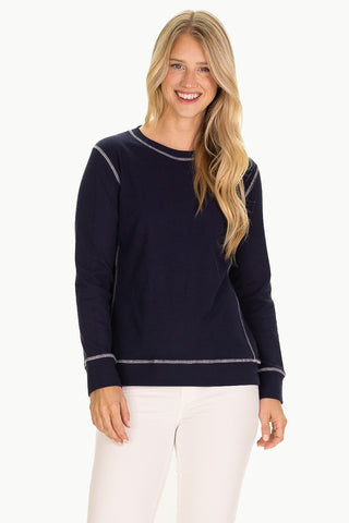 The Hollis Crewneck in SuperSoft Navy