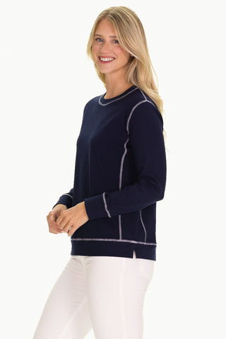 The Hollis Crewneck in SuperSoft Navy