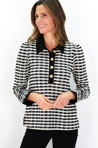 Hudson Top in Tweed Sweater Knit
