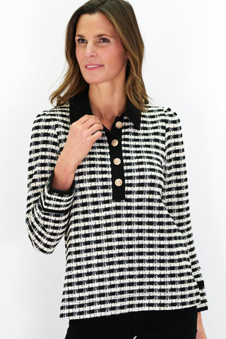 Hudson Top in Tweed Sweater Knit