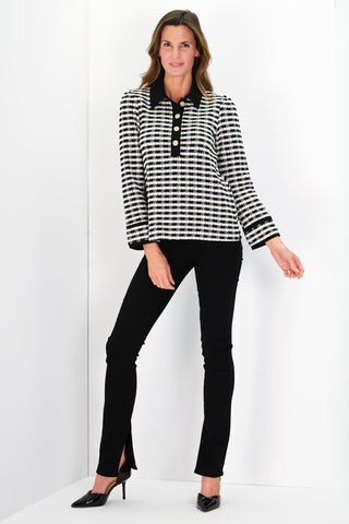 Hudson Top in Tweed Sweater Knit