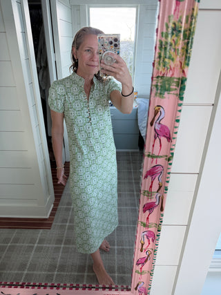 Ophelia Dress in Ivy Courtyard