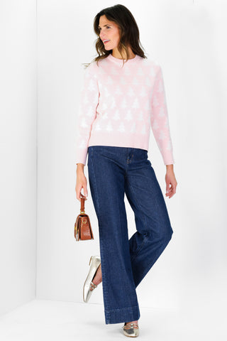 Snowy Trees Crew Neck Sweater