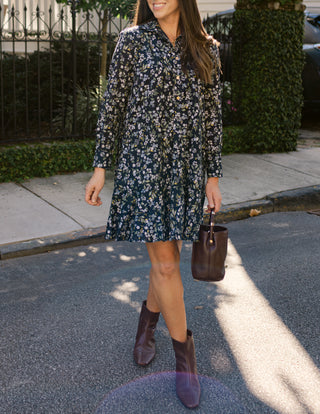Iris Dress in Navy Fall Floral