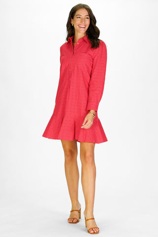 Iris Dress in Teaberry Eyelet