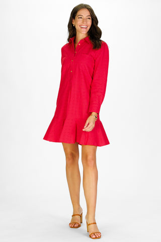 Iris Dress in Teaberry Eyelet