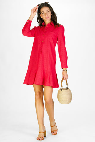 Iris Dress in Teaberry Eyelet