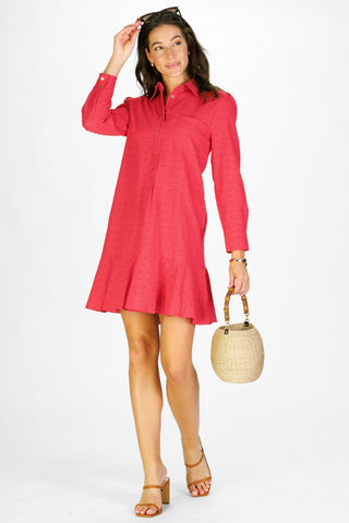 Iris Dress in Teaberry Eyelet