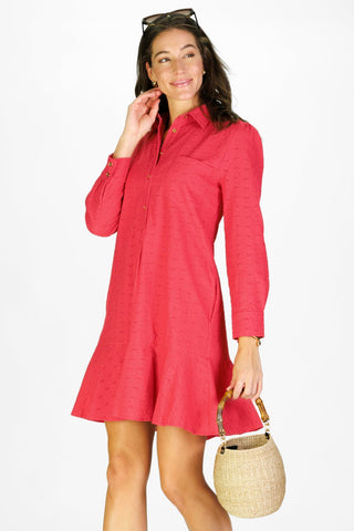 Iris Dress in Teaberry Eyelet