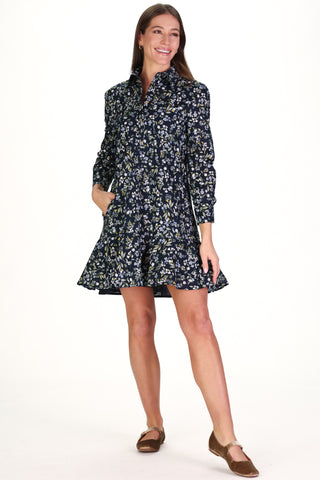Iris Dress in Navy Fall Floral