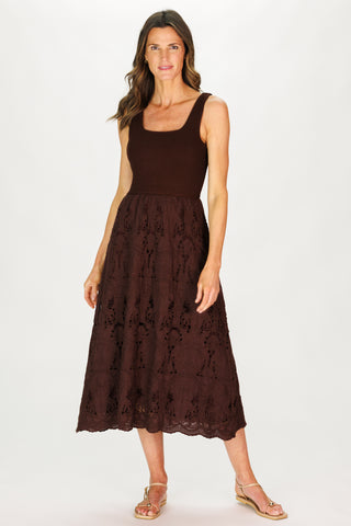 Jada Dress in Palm Island Embroidered Lace