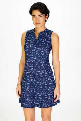 Jenessa Dress & Short in Navy with White Toile