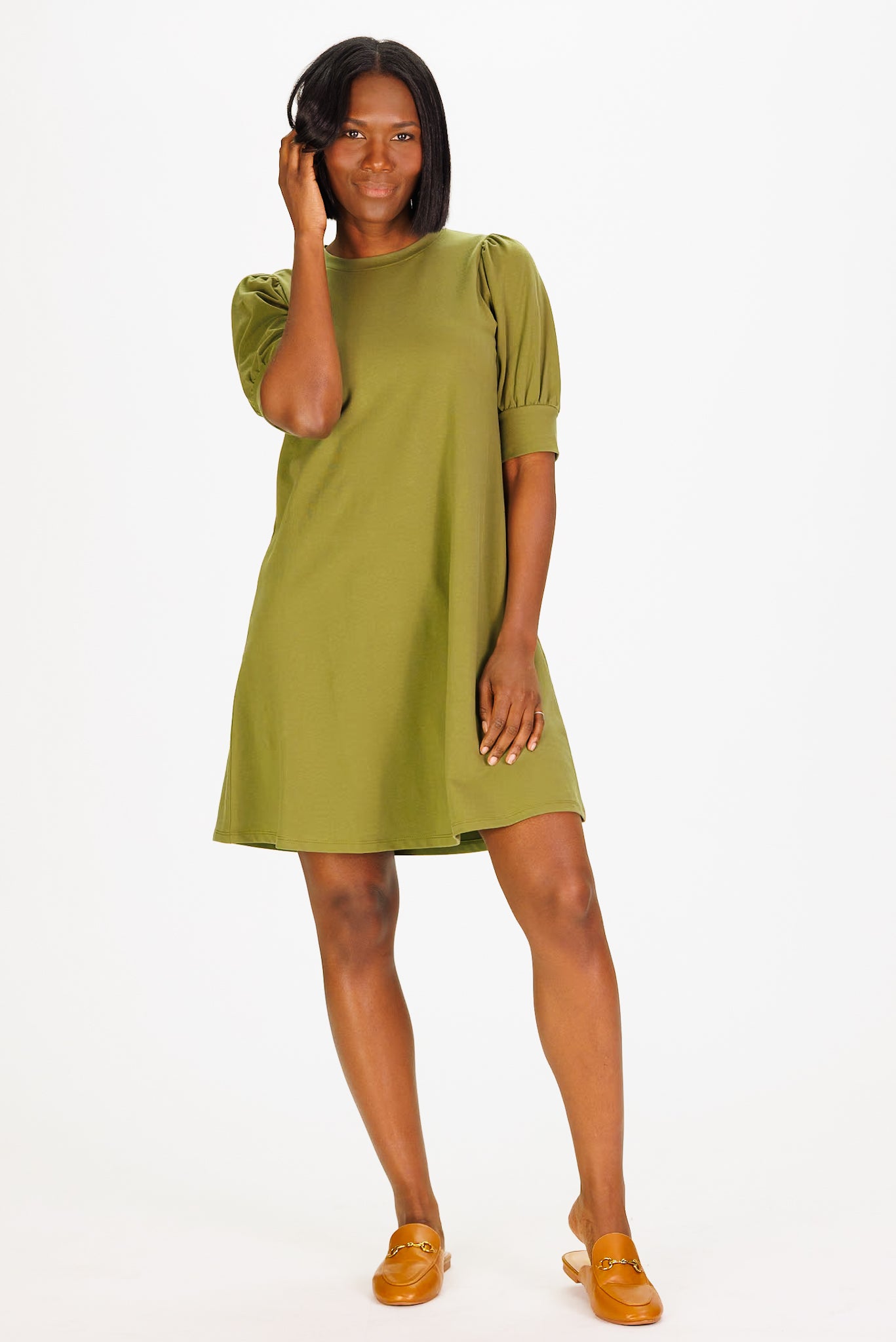 Jennifer Dress in Moss Green XL Jennifer Dress in Moss Green XL