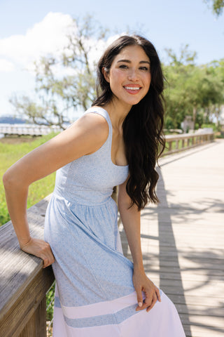 Jillian Dress in Coastal Medallion