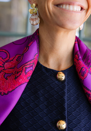 Joyce Top in Navy Scallops