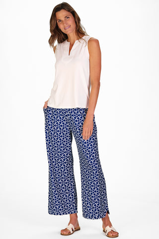 Juno Pant in Navy Flags