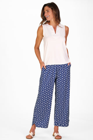Juno Pant in Navy Flags