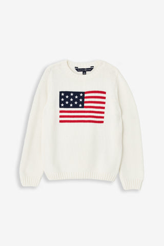 Kids White Flag Sweater
