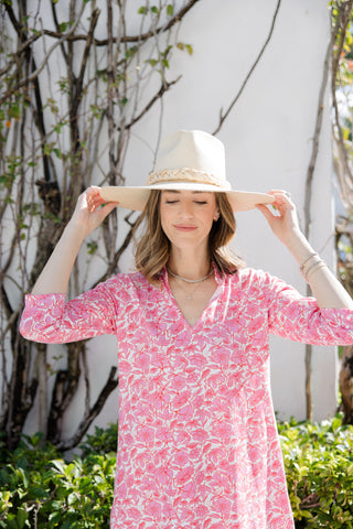 Lillian Dress in Hibiscus Haven