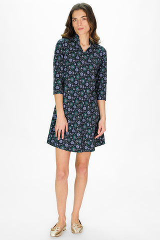 Lillian Dress in Twilight Vines