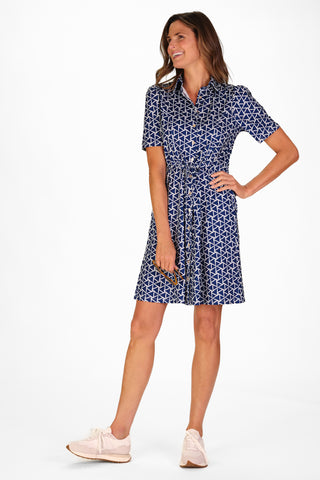 London Dress & Short in Navy Flags