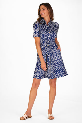 London Dress & Short in Navy Flags