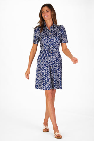 London Dress & Short in Navy Flags