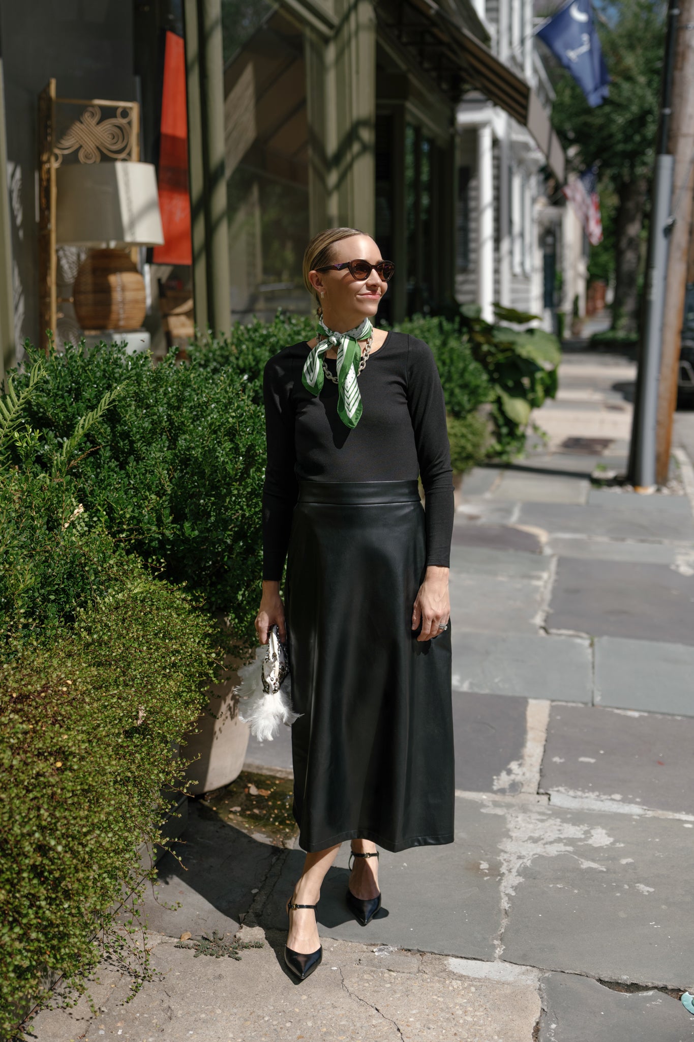 Lorraine Dress in Black Ponte & Vegan Leather XL Lorraine Dress in Black Ponte & Vegan Leather XL