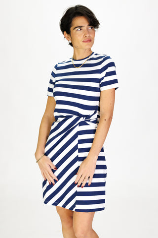 Lowen Dress in Royal Navy Stripe