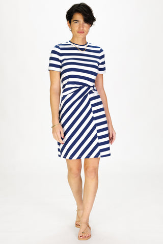 Lowen Dress in Royal Navy Stripe
