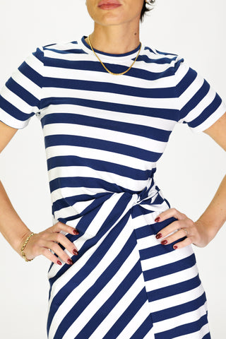 Lowen Dress in Royal Navy Stripe