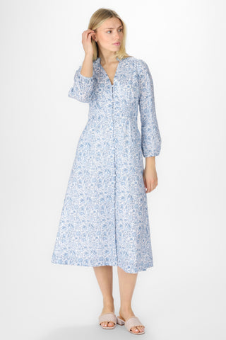 Marianna Dress in Blue Floral