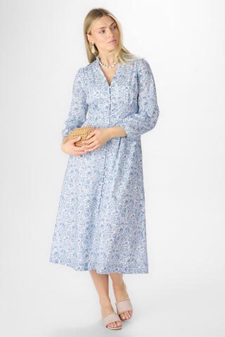 Marianna Dress in Blue Floral