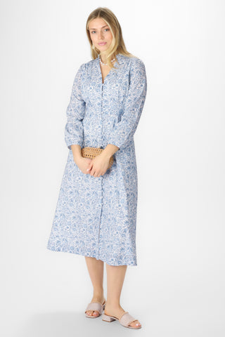 Marianna Dress in Blue Floral