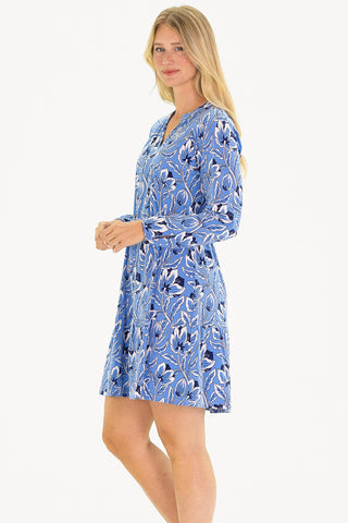 The Meredith Dress in Blue Blossom